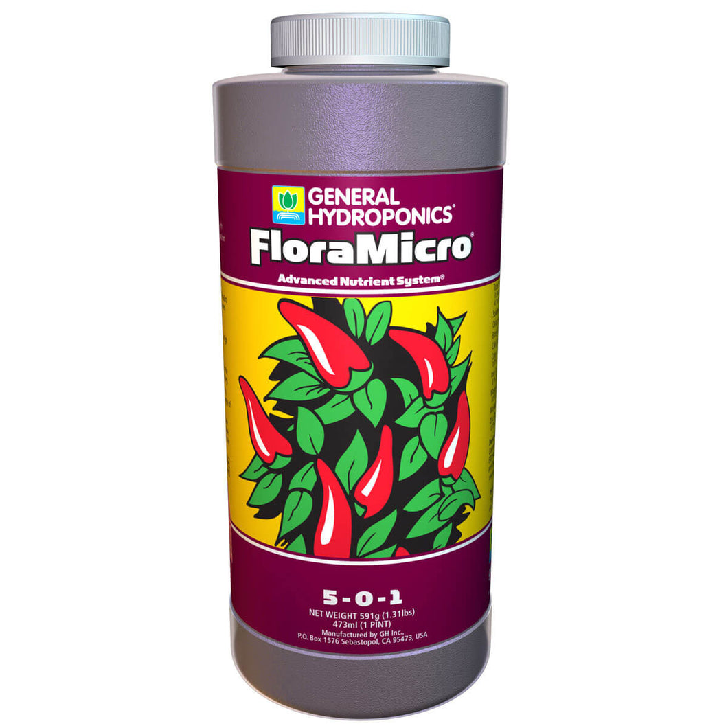 General Hydroponics® FloraMicro® 5 - 0 - 1 Quart - Quality-Grow-Hydroponics